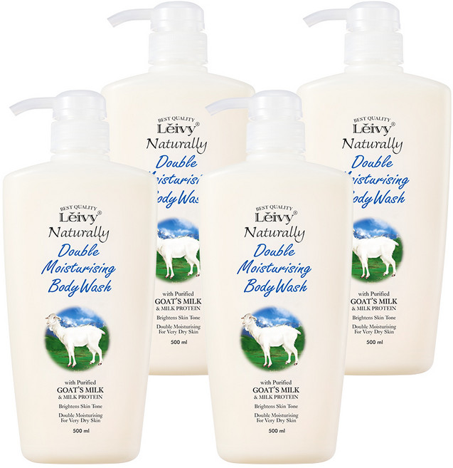 레이비 산양유 바디워시 플로럴 코튼향, 500ml, 4개