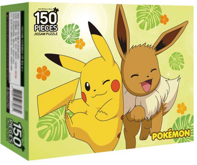 예림당 포켓몬스터 팬시 직소퍼즐, 150피스, 피카츄와 이브이, 1개