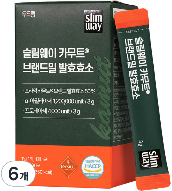 슬림웨이 카무트 브랜드밀 발효효소, 6개, 30회분