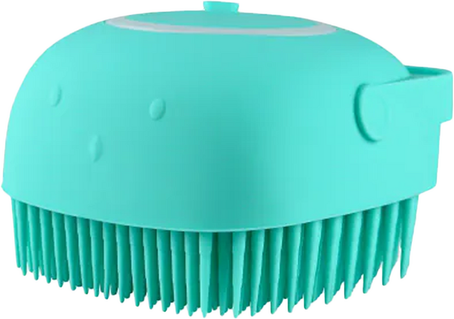 PUKU 藍色企鵝 矽膠沐浴刷, 綠色, 1入, 1個