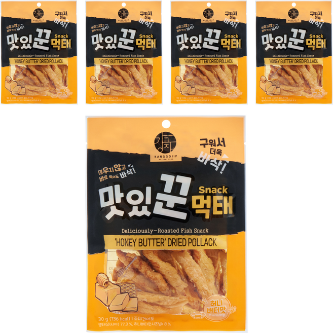 강고집 맛있꾼 먹태 허니버터맛, 30g, 5개