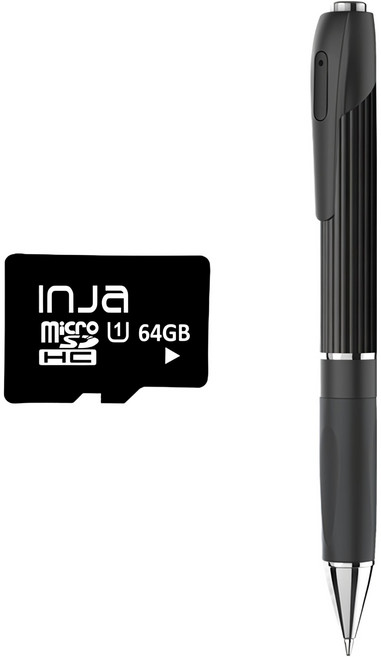 INJA 筆型錄音筆 附64G卡 原廠保固, P600, 黑色