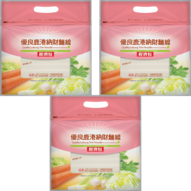 鄉傳 優良鹿港納財麵線, 1.6kg, 3包