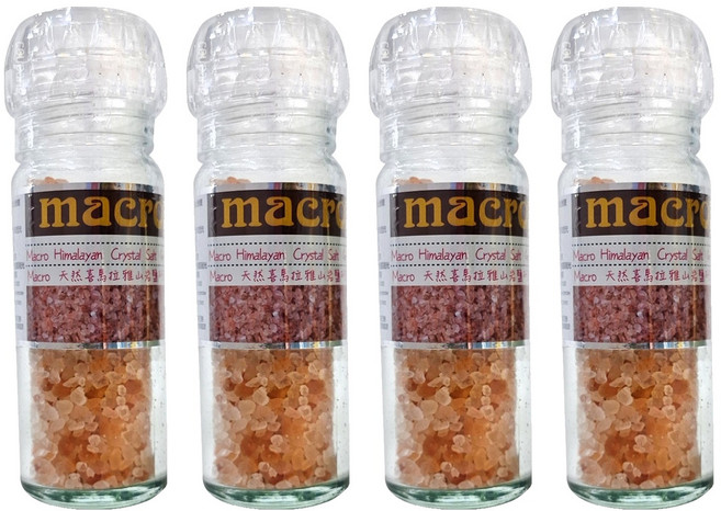 Macro 喜馬拉雅山岩鹽, 100g, 4罐