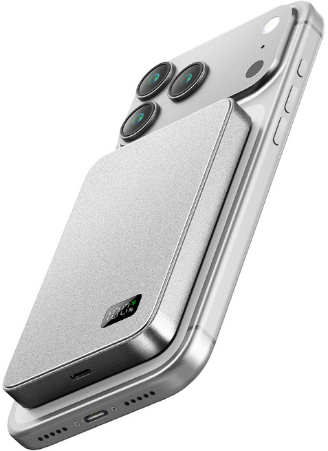 조이트론 맥세이프 울트라 슬림 초경량 고속충전 보조배터리 10000mAh C타입, MiniMax, 실버