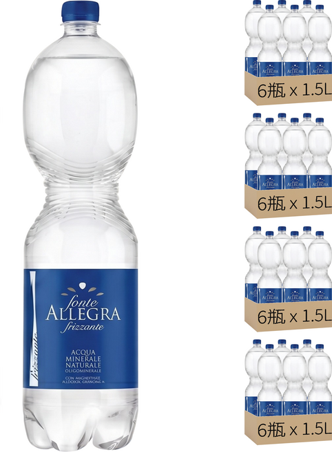 FONTE ALLEGRA 亞莉佳 氣泡礦泉水, 1.5L, 24瓶