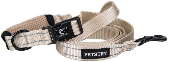펫스츄리 강아지 핸즈프리 베이직 리드줄, BEIGE, 1개