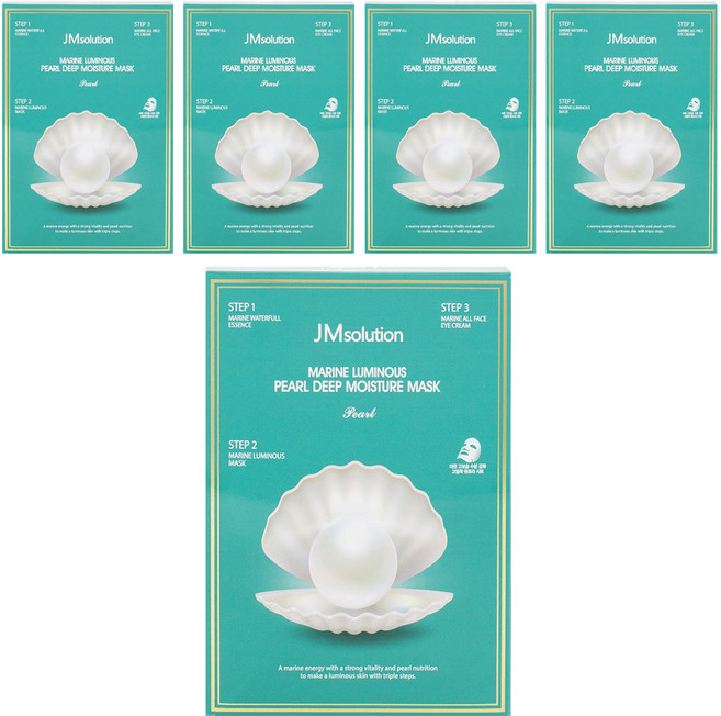 JMsolution 肌司研 韓國原廠直供 海洋珍珠深層保濕面膜 30ml, 5盒, 10片