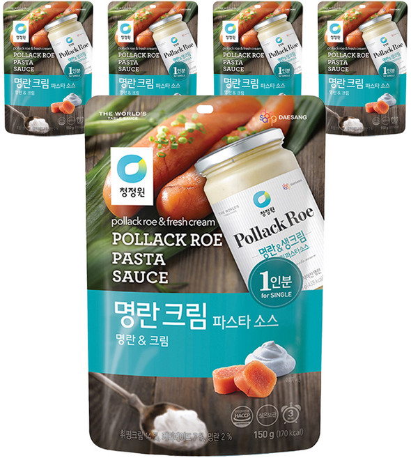 清淨園 明太子奶油義大利麵醬, 150g, 5包