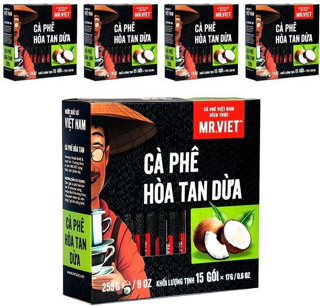 미스터비엣 인스턴트 코코넛 커피믹스, 17g, 15개입, 5개