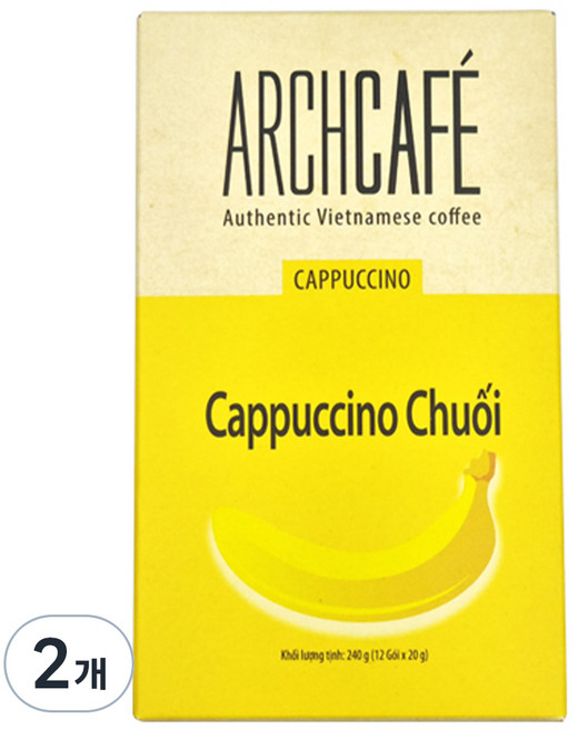 아치카페 바나나 카푸치노 커피믹스, 20g, 12개입, 2개