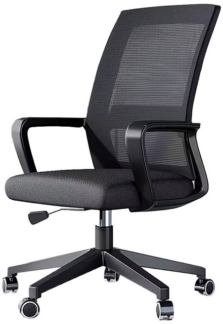 辦公椅 帶輪 BH003, 黑色, 1個