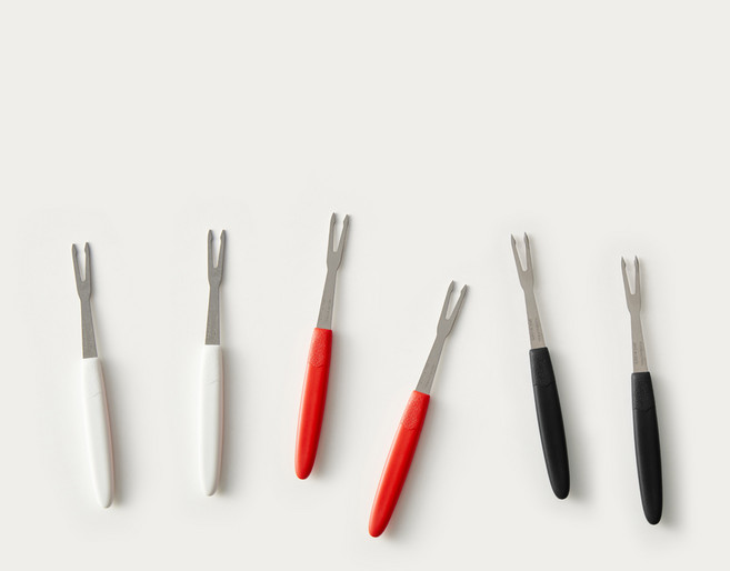 트라몬티나 쏘컬러풀 과일포크 6P 세트, 화이트, 레드, 블랙, 1세트