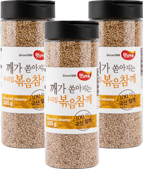 HaetnimMaeul 香炒芝麻, 105g, 3罐