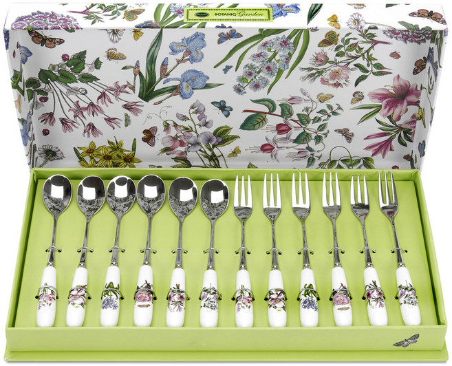 포트메리온 보타닉가든 티스푼 세트, 1세트, 티스푼 6p + 디저트포크 6p