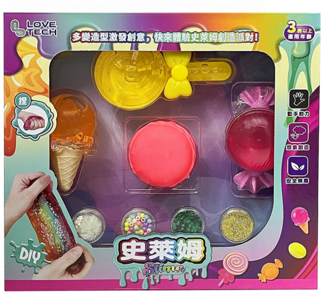 LOVE TECH 科智 史萊姆DIY創意組 3歲以上, 甜點派對, 1盒, 230g