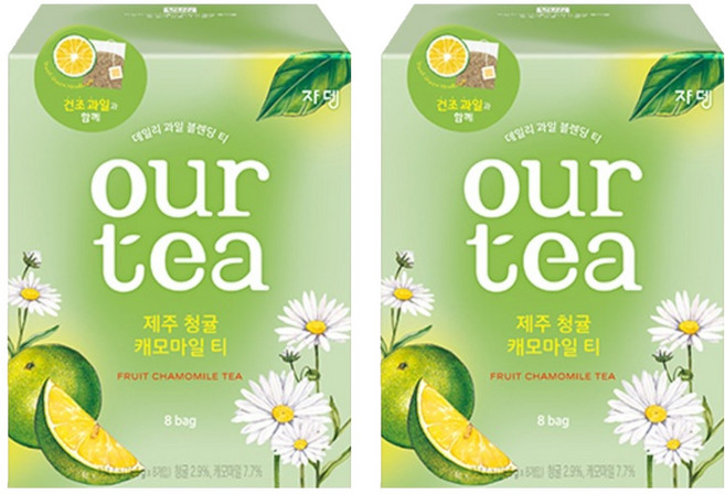 아워티 제주 청귤 캐모마일 티, 16.8g, 8개입, 2개