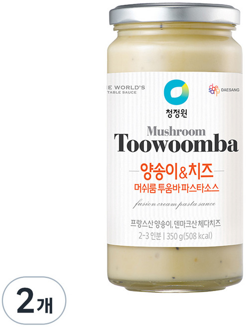 청정원 머쉬룸투움바 파스타소스, 350g, 2개