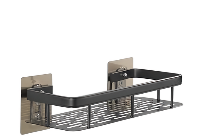 浴室置物架 加厚款, 1個, 經典黑