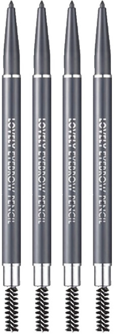 TONYMOLY 美目派對眉筆 0.2g, 4支, 2 灰色