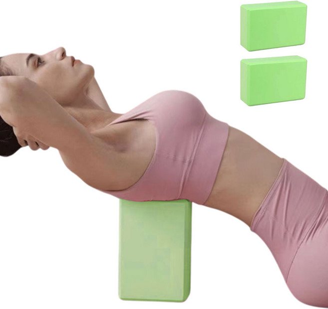 사비나 고밀도 EVA 브릭 사각 요가블럭, 그린, 2개