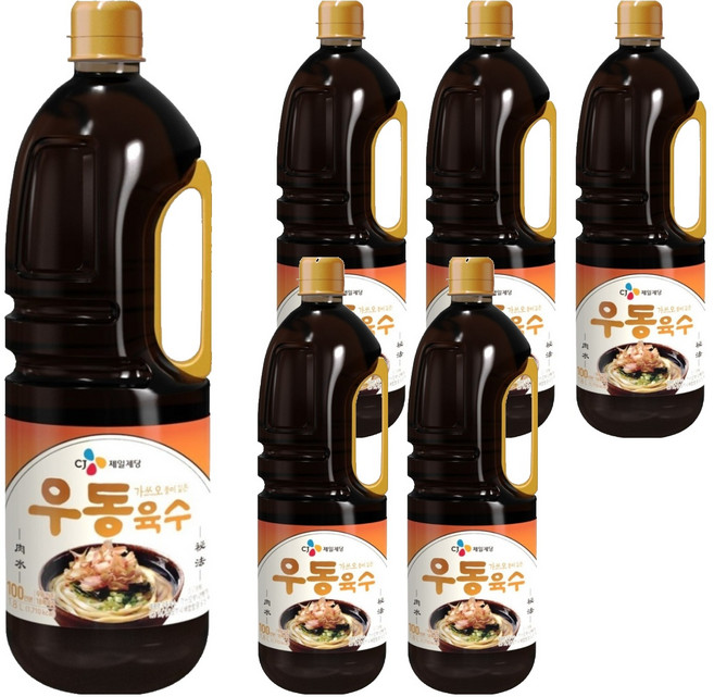 CJ제일제당 우동육수, 6개, 1.8L