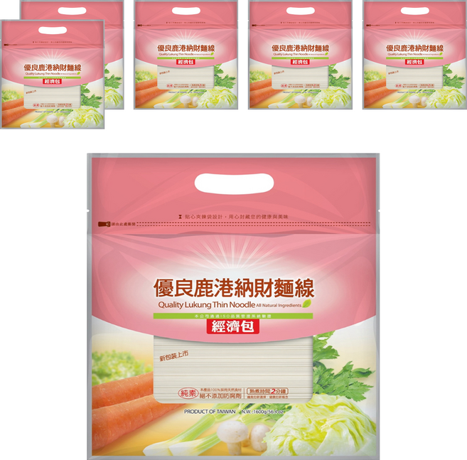 鄉傳 優良鹿港納財麵線, 1.6kg, 6包