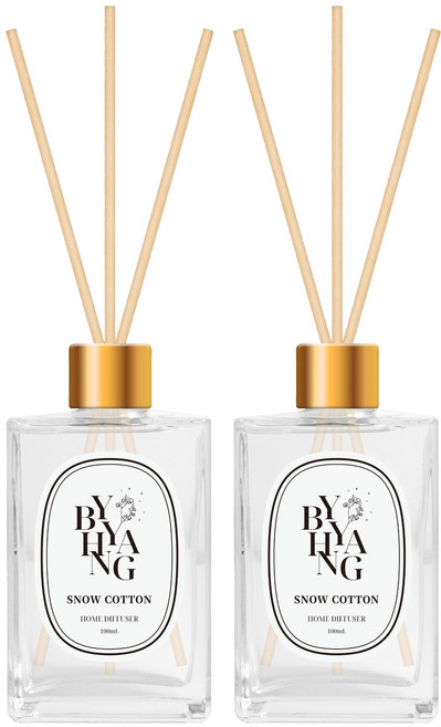 바이향 홈 디퓨저, 스노우코튼, 100ml, 2개