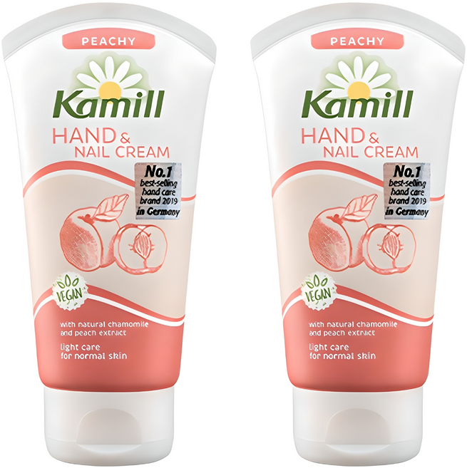 카밀 핸드&네일 크림 피치, 75ml, 2개