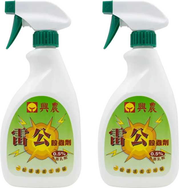 Sinon 興農 0.5%水基乳劑 雷公殺蟲劑, 500ml, 2瓶