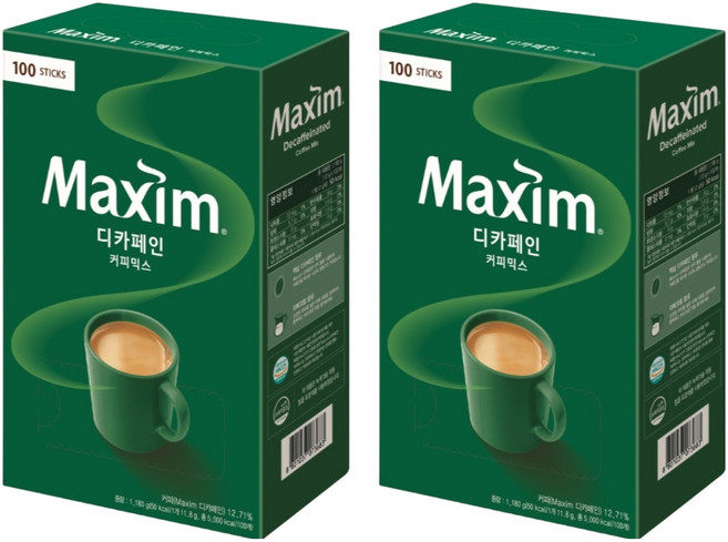 맥심 디카페인 커피믹스, 11.8g, 100개입, 2개