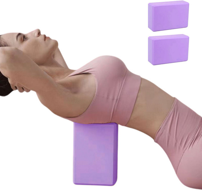 사비나 고밀도 EVA 브릭 사각 요가블럭, 퍼플, 2개
