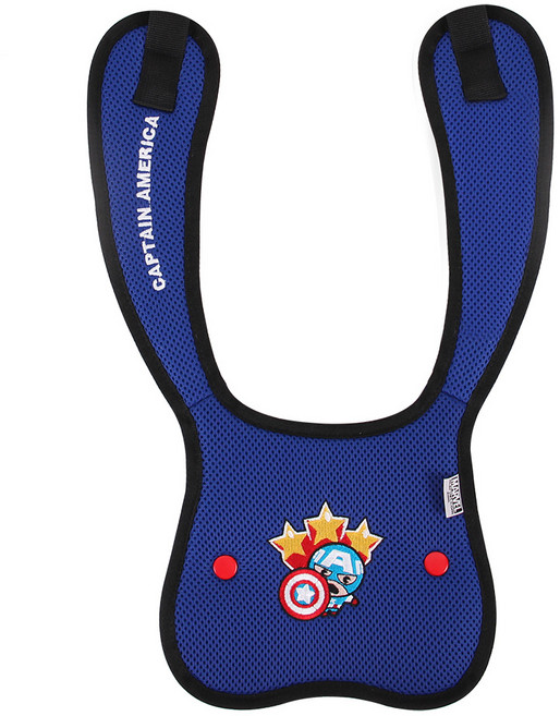 마블 어린이 어깨끈 벨트 위치조절 패드, 캡틴아메리카, 1개