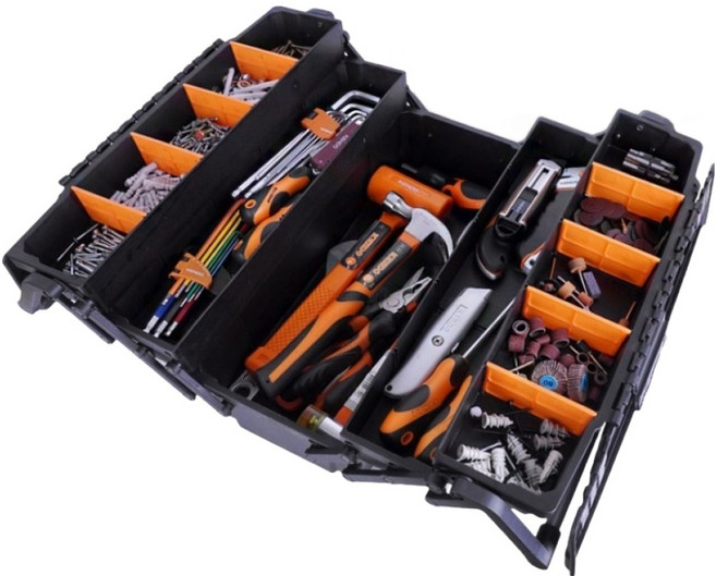 켄도 3단 슬라이딩 수납 공구함 90275CO, 1개