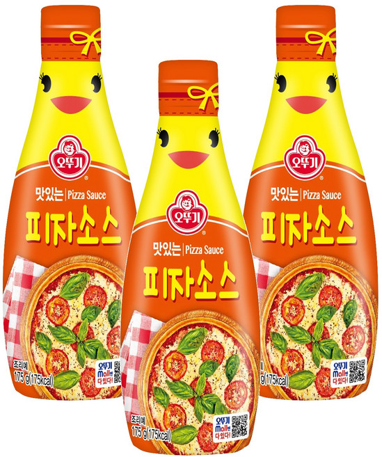 오뚜기 맛있는 피자소스, 175g, 3개