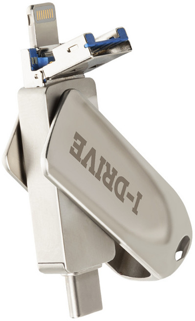 아이몰 OTG젠더 USB 3.0 + 8PIN + C타입 데이터 전송 일체형 외장메모리 IDRIVE, 32GB, 1개