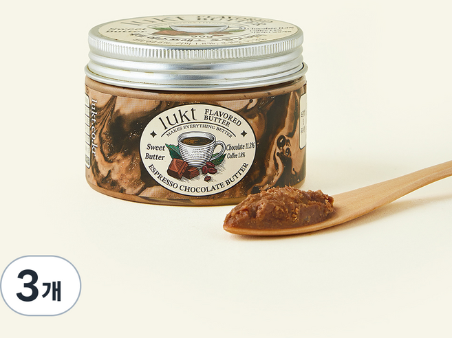 룩트 에스프레소 초콜릿 버터, 90g, 3개