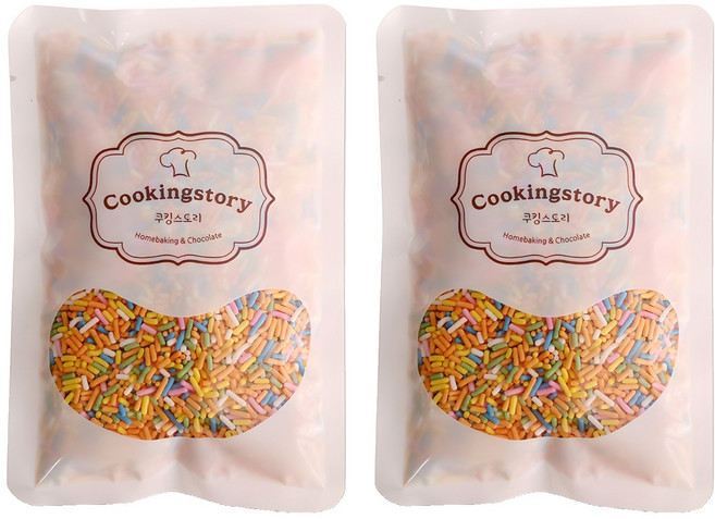 쿠킹스토리 레인보우 스프링클 랜덤발송, 200g, 2개