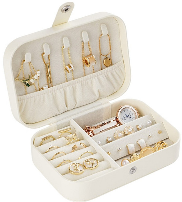 스카위즈 우아한 주얼리 보관함, 크림화이트, 1개