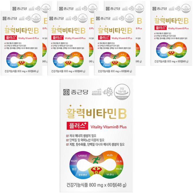 종근당 정품 활력 비타민B 플러스, 60정, 8개