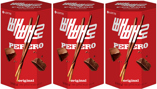 빼빼로 오리지날, 184g, 3개