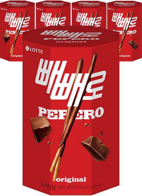 빼빼로 오리지날, 184g, 5개