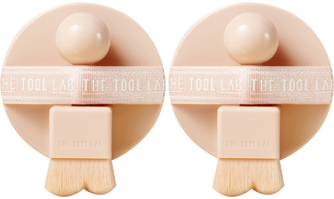 THE TOOL LAB 印章貼合光澤氣墊粉底 11g + 粉撲, 2個, 19號 瓷白色