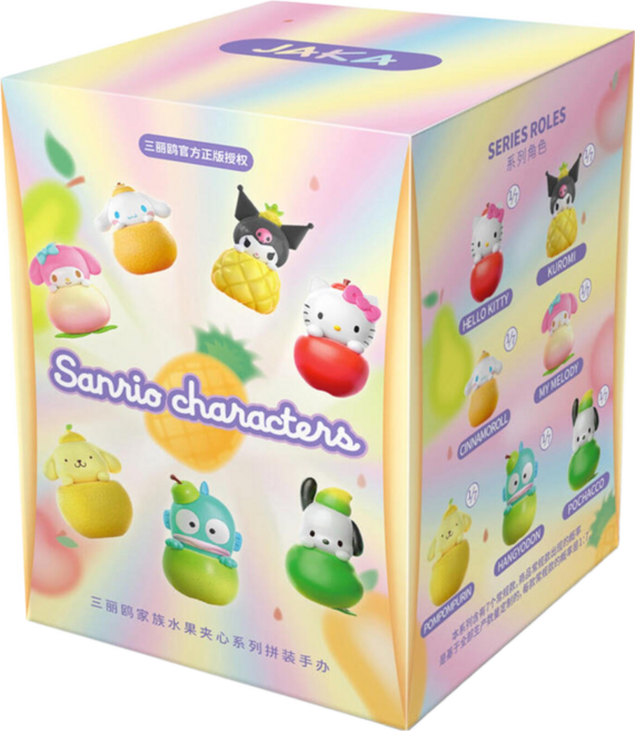 Sanrio 三麗鷗 水果夾心公仔 款式隨機, 1個