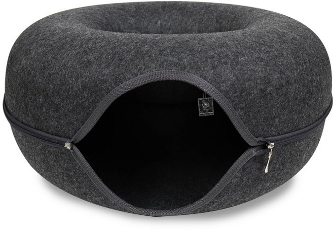 딩동펫 숨숨집 도넛형 하우스, 다크그레이, 숨숨_도넛형_다크그레이