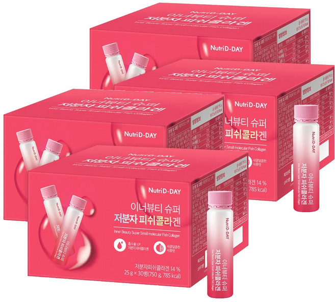 뉴트리디데이 이너뷰티 슈퍼 저분자 피쉬콜라겐, 25g, 120개