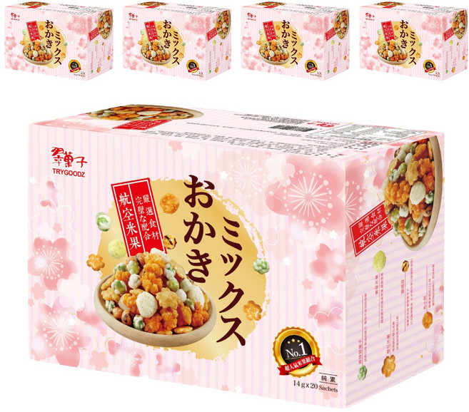TRYGOODZ 翠菓子 航空米果 20包, 280g, 5盒