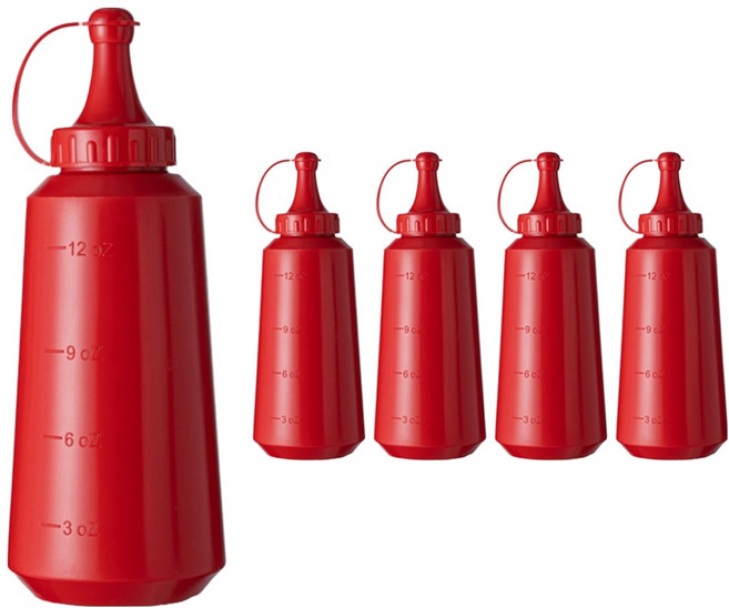 일상속반짝 빨간 끈캡 케찹 초장통, 360ml, 5개