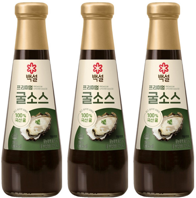 백설 프리미엄 굴소스 350G X 3 CJ OYSTER SAUCE 350G X3 2026/09/07