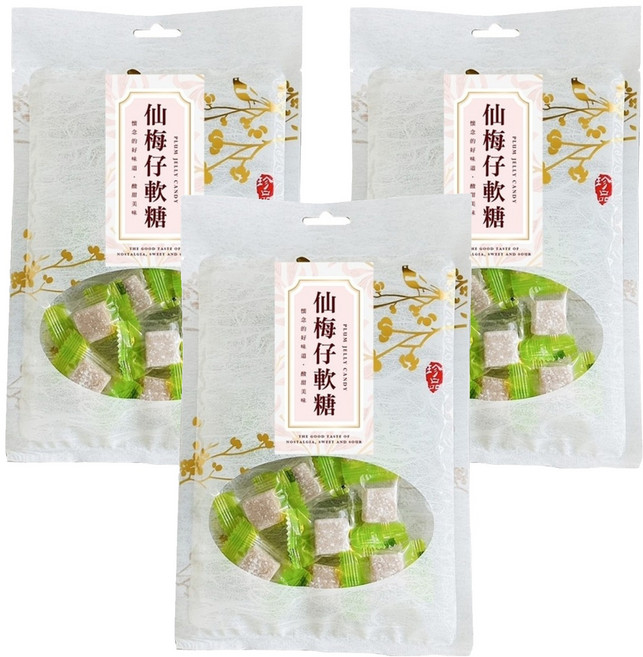 CHILL 愛吃 仙梅仔軟糖, 50g, 3包